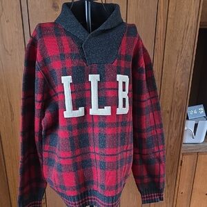 L Bean x Todd Snyder plaid wool sweater